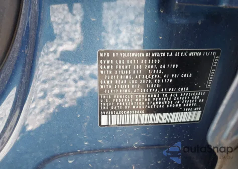 2019 Volkswagen Tiguan 2.0T Se/2.0T Sel/2.0T Sel R-Line/2.0T Sel R-Line Black from USA, damaged, VIN 3VV2B7AX0KM038840